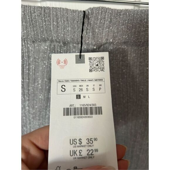 Zara sparkling pants wide leg size small - Picture 4 of 5